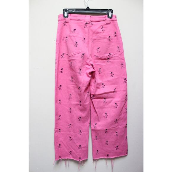 Lazy Oaf Kita Pink Heart Pinup Girl 2 PC Jacket Denim Jean Pants Set Small/24 - Picture 10 of 13